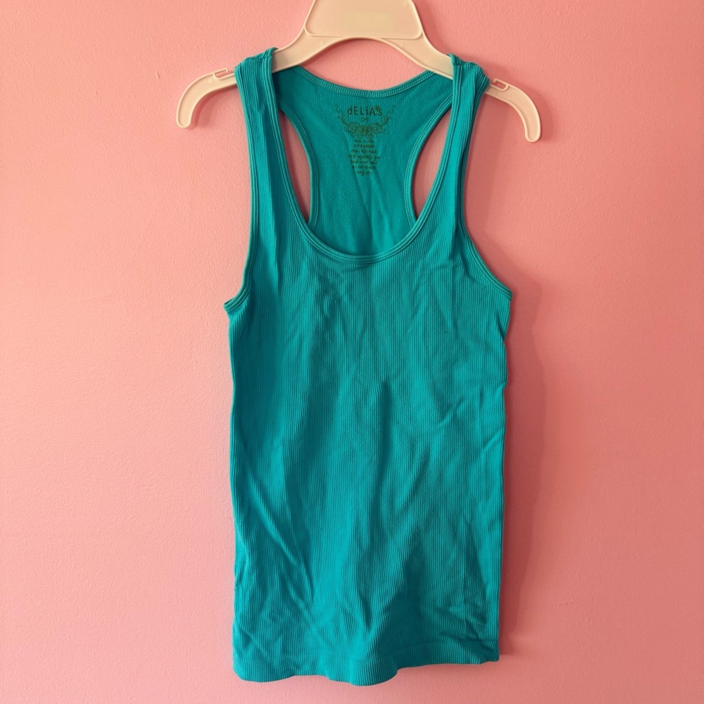 dELiA*s Teal Racerback Tank Top